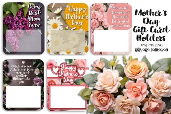 Charming Mother's Day Floral Gift Card Holders