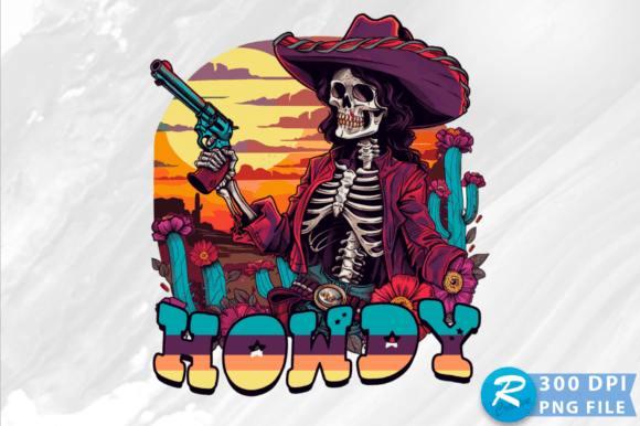 Howdy PNG Design: A Friendly Touch for Embroidery