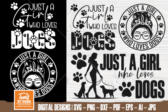 Just a Girl Who Loves Dogs Shirt Design