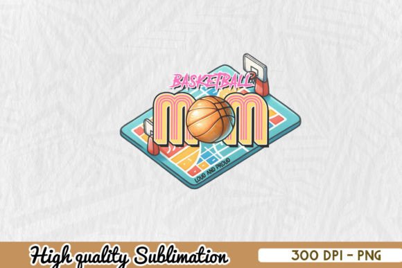 Retro Basketball Mom PNG: A Versatile Embroidery Design