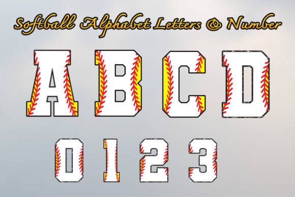 Soft Ball Sports Font for Embroidery and Sublimation